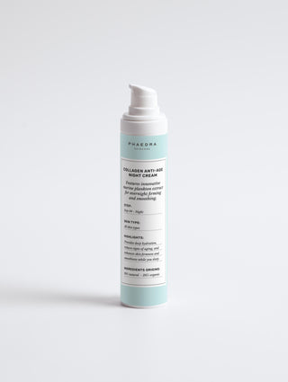 Collagen Night Cream bottle for deep hydration and overnight renewal.