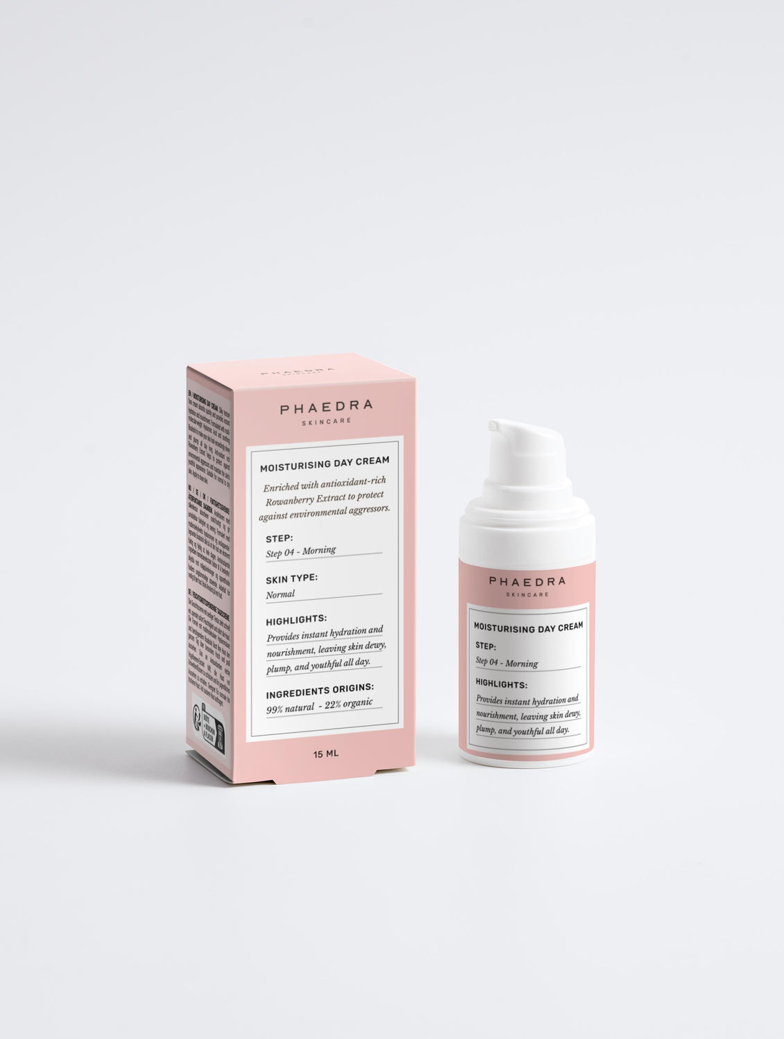 Moisturising Day Cream bottle and box, deep hydration and radiance formula.